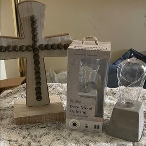 Deco Mood Lighting LED & Artisan Stone Base NIB